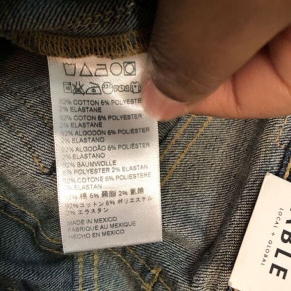 ABLE Womens Jeans The Skinny Aracelly 25 Distressed Leg Mid Rise - Picture 6 of 9